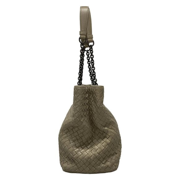 Auth BOTTEGA VENETA Intrecciato - Gray Leather B********* Tote Bag - Picture 6 of 16